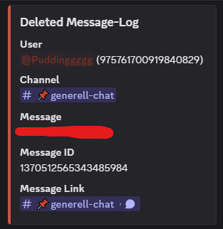 Message Deleted Example