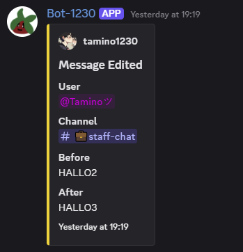 Message Deleted Example