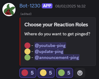Reaction Role Command Example